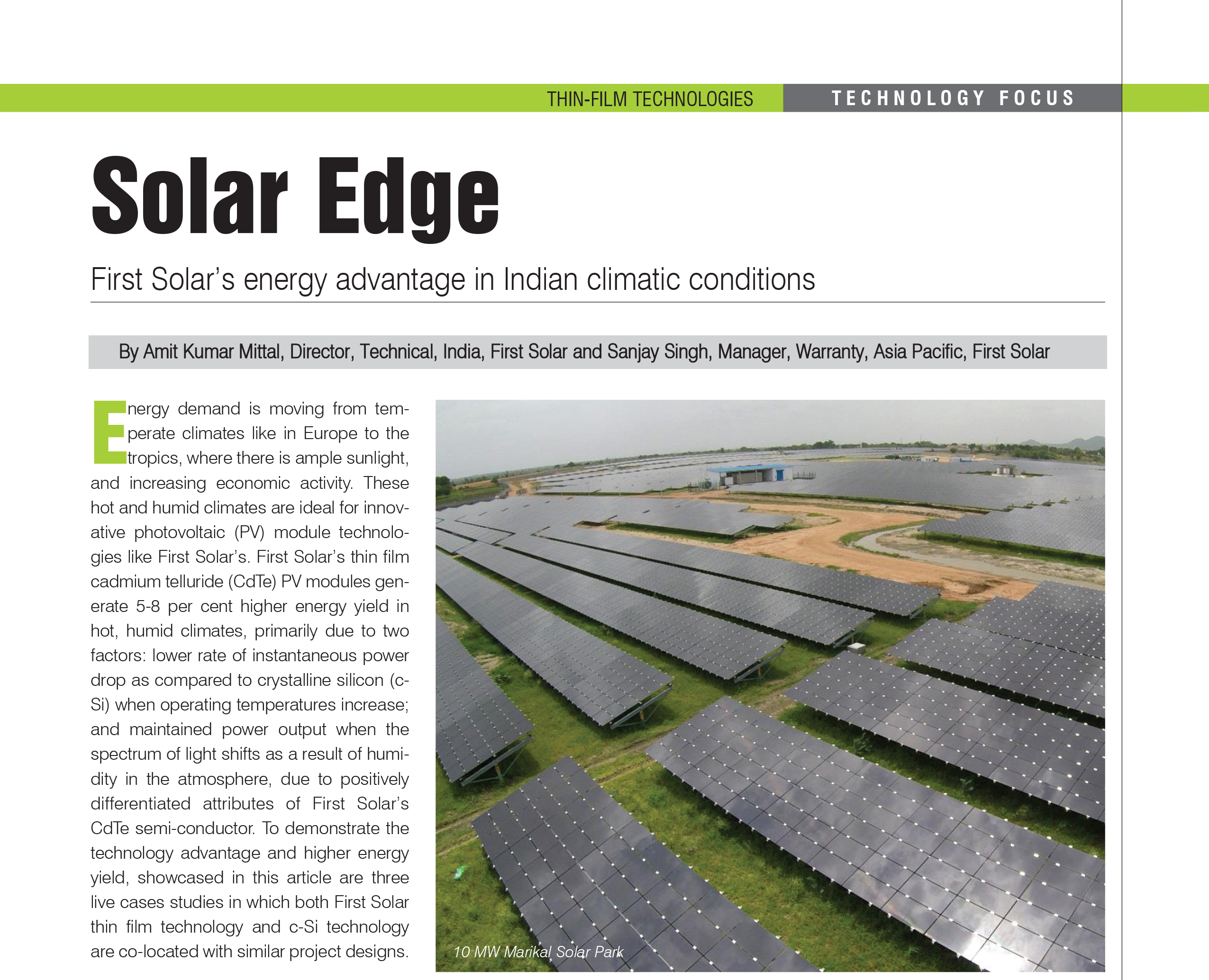 Renewable Watch: India's Energy Advantage