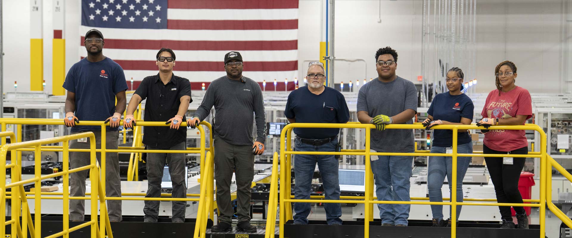 First Solar Associates with American Flag